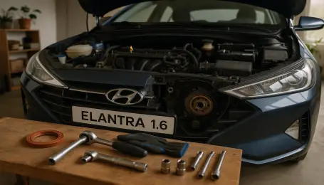 Hyundai Elantra 1.6 Krank keçesi değişimi