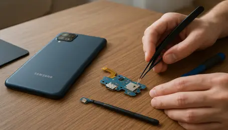 Samsung Galaxy A12 Şarj soketi değişimi